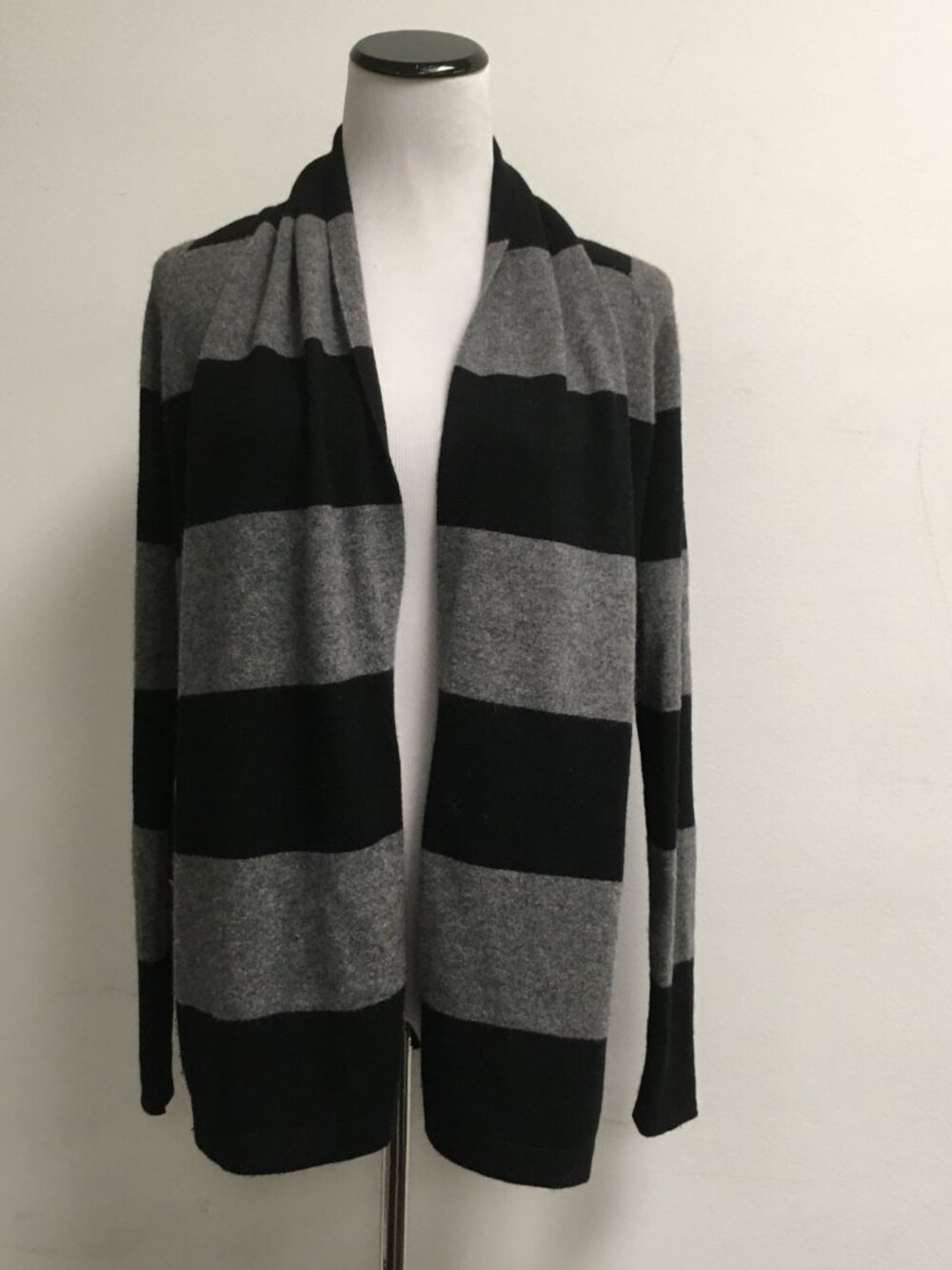 Theory Cashmere open cardigan jacket black gray p XS